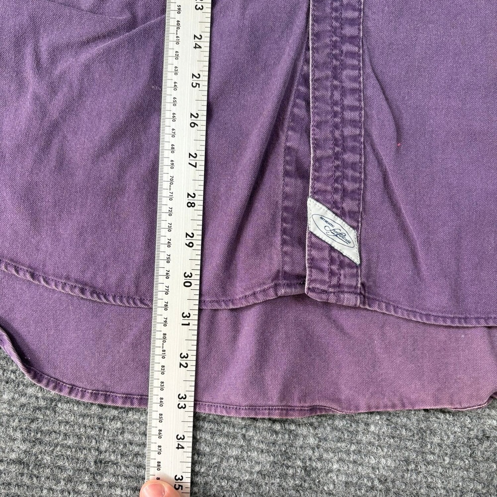 Levi's Button Down Shirt Mens Large Purple Excellent Long Sleeve Cotton Twill - Picture 6 of 7